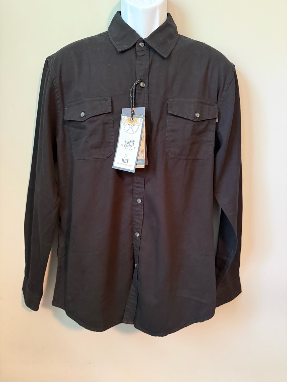 Men's Black Casual Button Down Shirt